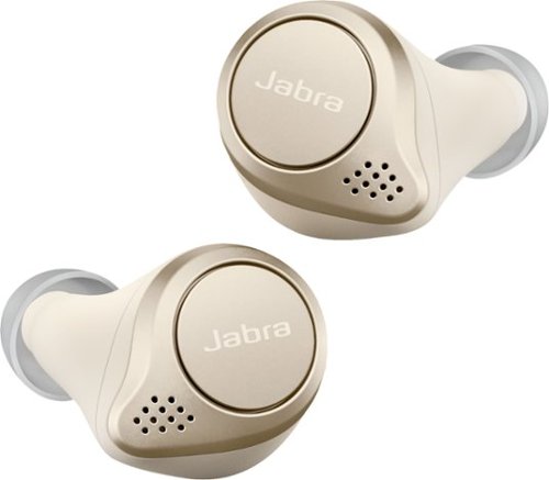 Jabra - Elite 75t True Wireless Active Noise Cancelling In-Ear Headphones - Gold Beige