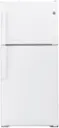 Front. GE - 19.2 Cu. Ft. Top-Freezer Refrigerator - White.