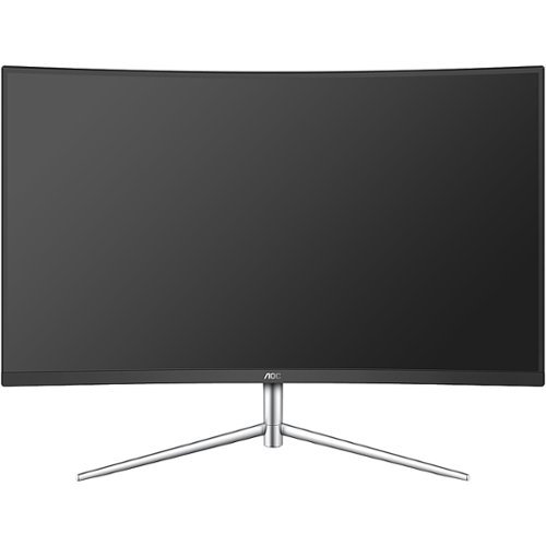AOC - 31.5" LED Curved FHD Monitor - Black/Silver-Front_Standard 