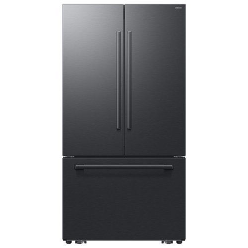 Samsung - Bespoke AI 30 cu. ft. 3-Door French Door Refrigerator with Zero Clearance Fit & In-Door Tall Water Dispenser - Matte Black Steel