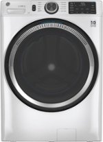 GE - 4.8 Cu. Ft. High-Efficiency Front Load Washer with UltraFresh Vent System - White on white - Front_Standard