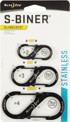 

Nite Ize - S-Biner SlideLock Stainless Steel Dual Carabiner (3-Count) - Black