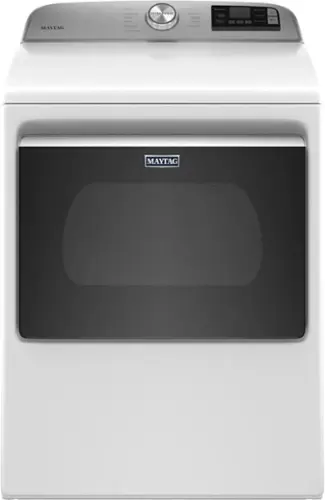 Front. Maytag - 7.4 Cu. Ft. Smart Electric Dryer with Extra Power Button - White.