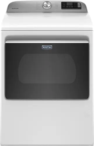 Front. Maytag - 7.4 Cu. Ft. Smart Gas Dryer with Extra Power Button - White.