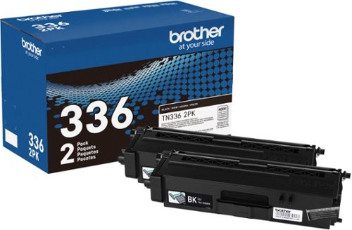 Brother - TN336 2PK 2-Pack Standard-Yield Toner Cartridges - Black