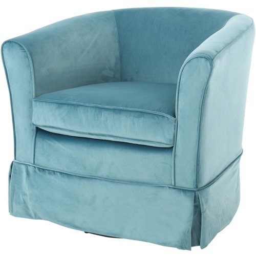 Noble House - Morrill Velvet Club Chair - Blue-Front_Standard 