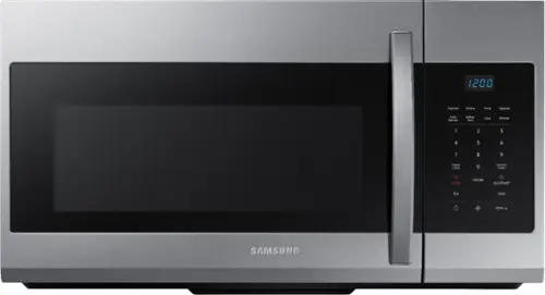 Front. Samsung - 1.7 Cu. Ft. Over-the-Range Microwave - Stainless Steel.