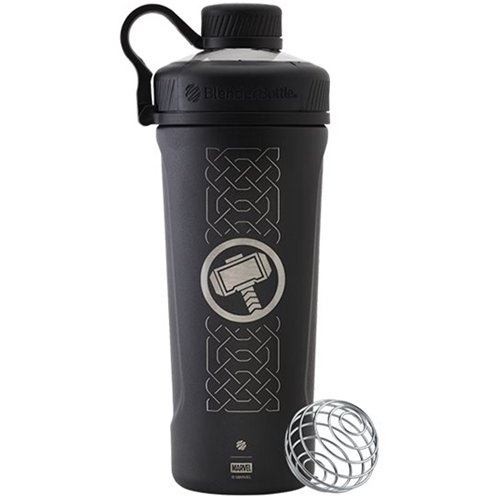 BlenderBottle - Marvel Series Radian 26 oz. Double Vacuum Insulated Stainless Steel Water Bottle/Shaker Cup - Matte Black