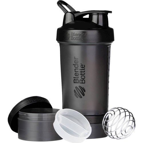 BlenderBottle - ProStak 22 oz. Water Bottle/Shaker Cup (100cc+150cc Jars Included) - Black