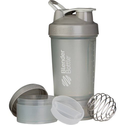 BlenderBottle - ProStak 22 oz. Water Bottle/Shaker Cup (100cc+150cc Jars Included) - Pebble Gray