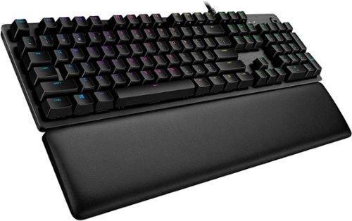  Logitech - G513 Carbon Full-size Wired Mechanical GX Brown Tactile Switch Gaming Keyboard with RGB Backlighting - Carbon