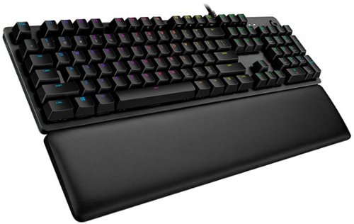  Logitech - G513 Carbon Full-size Wired Mechanical GX Red Linear Switch Gaming Keyboard with RGB Backlighting - Carbon