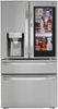 LG - 22.5 Cu. Ft. 4-Door French Door Counter-Depth Refrigerator with InstaView Door-in-Door and Craft Ice - Stainless steel-Front_Standard 