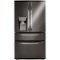 LG - 22.5 Cu. Ft. 4-Door French Door-in-Door Counter-Depth Refrigerator with Craft Ice - Black Stainless Steel-Front_Standard