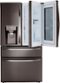 LG - 29.5 Cu. Ft. 4-Door French Door-in-Door Refrigerator with Craft Ice - Black Stainless Steel-Front_Standard 