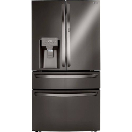 LG - 29.5 Cu. Ft. 4-Door French Door-in-Door Smart Refrigerator with Craft Ice - Black Stainless Steel