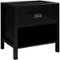Walker Edison - Classic Rectangular Solid Wood 1-Drawer Nightstand - Black-Angle_Standard