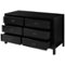 Walker Edison - Solid Wood Modern Classic 6-Drawer Dresser - Black-Front_Standard