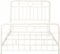 Walker Edison - Industrial Queen Metal Pipe Bed Frame - Antique White - Antique White-Front_Standard