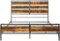 Walker Edison - Industrial 79" King-Size Slat Bed Frame-Front_Standard
