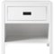Walker Edison - Classic Rectangular Solid Wood 1-Drawer Nightstand - White-Front_Standard