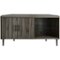 Walker Edison - Corner TV Console for Most Flat-Panel TVs Up to 52" - Slate Gray-Front_Standard