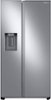 Samsung - 22 Cu. Ft. Side-by-Side Counter-Depth Refrigerator - Stainless steel-Front_Standard 
