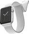 Raptic - Hybrid Mesh Watch Band for Apple Watch® 38mm, 40mm and Series 7, 41mm - Silver/White-Angle_Standard