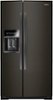 Whirlpool - 22.6 Cu. Ft. Side-by-Side Counter-Depth Refrigerator - Black Stainless Steel-Front_Standard