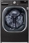 LG - 5.0 Cu. Ft. High-Efficiency Stackable Smart Front Load Washer with Steam and Built-In Intelligence - Black Steel-Front_Standard