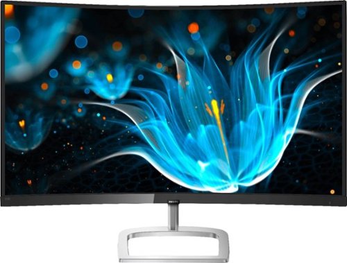  Philips - E-line 32&quot; LCD Curved FHD FreeSync Monitor - Gloss Silver/Black Glossy