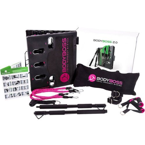 BodyBoss - Home Gym 2.0 Full Portable Gym Home Workout System - Pink-Front_Standard 