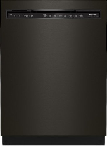 

KitchenAid - Front Control Built-In Dishwasher with Stainless Steel Tub, FreeFlex Third Rack, 44dBA - Black Stainless with PrintShield Finish