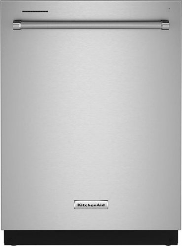 KitchenAid - 24" Top Control Built-In Dishwasher with Stainless Steel Tub, FreeFlex, 3rd Rack, 44dBA - Stainless steel