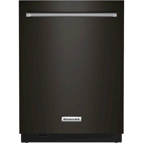 KitchenAid - Top Control Built-In Dishwasher with Stainless Steel Tub, FreeFlex™ 3rd Rack, 44dBA - Black stainless steel