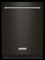 KitchenAid - Top Control Built-In Dishwasher with Stainless Steel Tub, FreeFlex Third Rack, 44dBA - Black stainless steel - Front_Standard