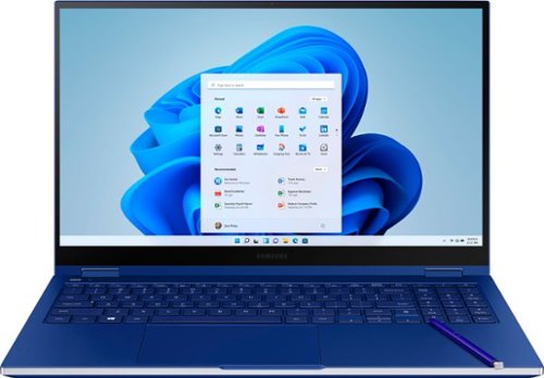 Samsung - Galaxy Book Flex 2-in-1 15.6" QLED Touch-Screen Laptop - Intel Core i7 - 12GB Memory - 512GB SSD - Royal Blue