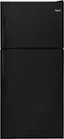 Front. Whirlpool - 18.3 Cu. Ft. Top-Freezer Refrigerator - Black.