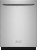 KitchenAid - Top Control Built-In Dishwasher with Stainless Steel Tub, FreeFlex Third Rack, 44dBA - Stainless steel - Front_Standard