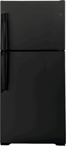 GE - 21.9 Cu. Ft. Top-Freezer Refrigerator with Garage Ready Performance from 38-110 Degrees Fahrenheit - Black