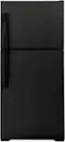 Front. GE - 21.9 Cu. Ft. Top-Freezer Refrigerator with Garage Ready Performance from 38-110 Degrees Fahrenheit - Black.