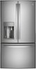 GE Profile - 22.1 Cu. Ft. French Door Counter-Depth Smart Refrigerator with Keurig K-Cup Brewing System - Stainless Steel-Front_Standard