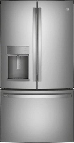 GE Profile - 22.1 Cu. Ft. French Door-in-Door Counter-Depth Refrigerator with Hands-Free AutoFill - Stainless steel