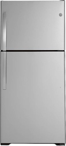 GE - 19.2 Cu. Ft. Top-Freezer Refrigerator - Stainless steel