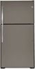 GE - 21.9 Cu. Ft. Top-Freezer Refrigerator - Fingerprint resistant slate-Front_Standard