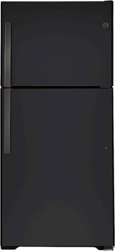 GE - 21.9 Cu. Ft. Garage-Ready Top-Freezer Refrigerator - Black Slate
