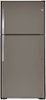 GE - 21.9 Cu. Ft. Garage-Ready Top-Freezer Refrigerator - Slate-Front_Standard 