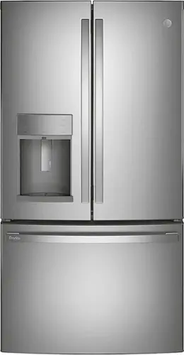 Front. GE Profile - 27.7 Cu. Ft. French-Door Refrigerator with Hands-Free AutoFill - Fingerprint Resistant Stainless Steel.