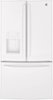 GE - 25.6 Cu. Ft. French Door Refrigerator - High Gloss White-Front_Standard 