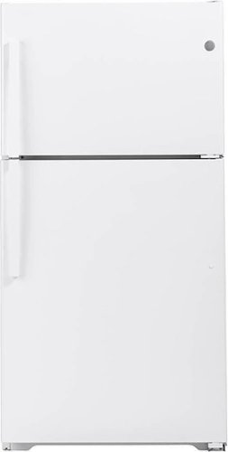 GE - 21.9 Cu. Ft. Top-Freezer Refrigerator - White-Front_Standard 